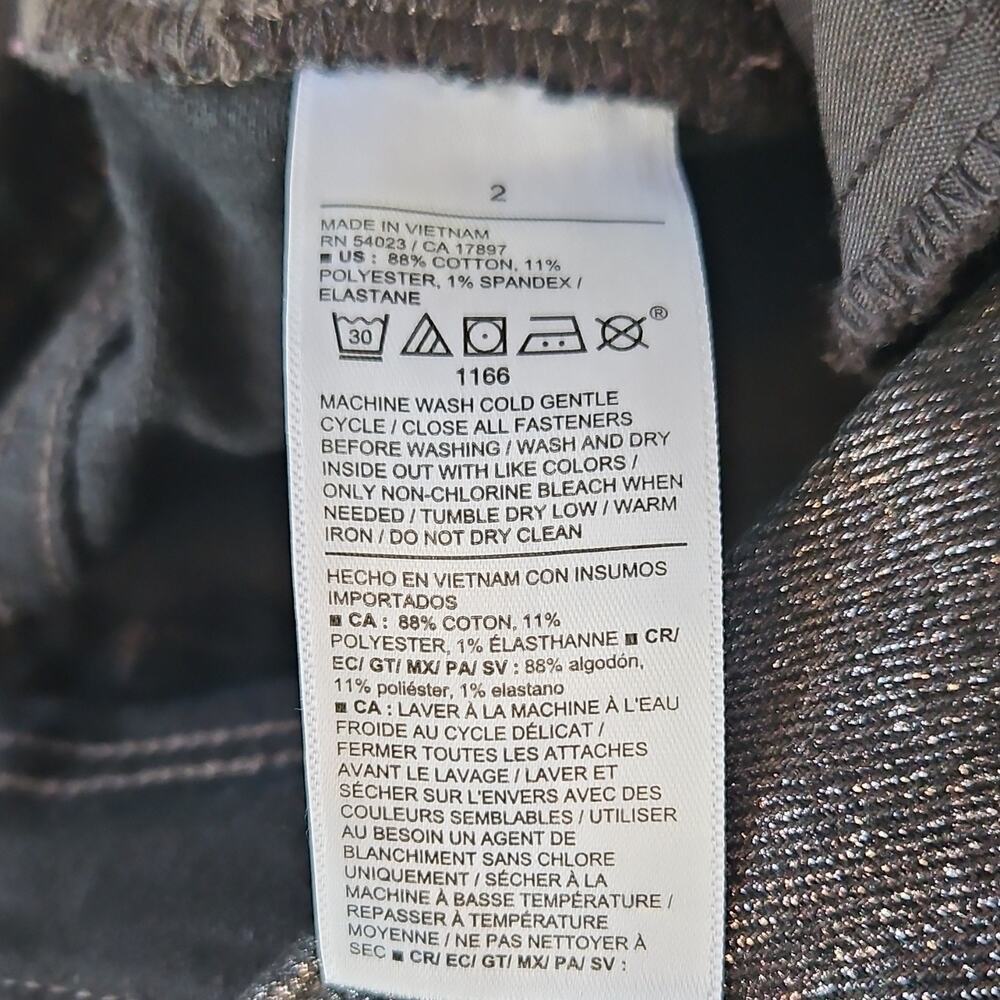 Old Navy Women's High Rise OG Loose Metallic Shimmery Jeans Black size 2 - Picture 5 of 10